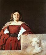  Titian Portrait of a Woman called La Schiavona oil painting picture wholesale